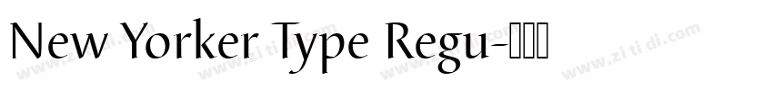 New Yorker Type Regu字体转换